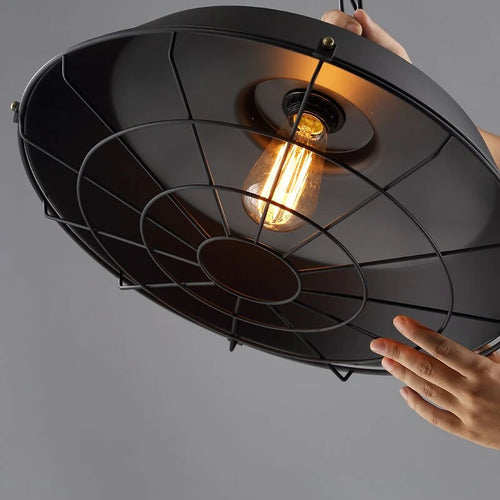 suspension en fer rétro style loft pour café et boutiques