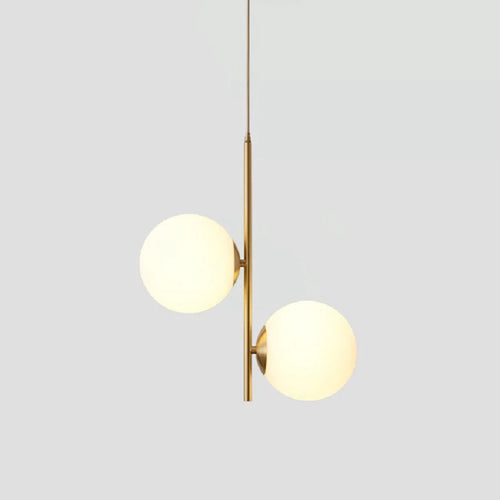 Moderne simple Cuivré Restaurant Suspension De Luxe Chevet Nordique Designer Créatif Personnalisé Acrylique Boule G9 Suspension