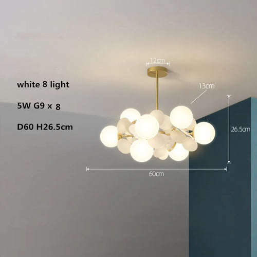 Kronleuchter LED-Glasglobus aus farbigem Acryl für Kinder - vue 18 sur 24