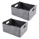 HOT-2Pcs Felt Storage Basket/Bin with Handles, Collapsible & Convenient Storage Solution