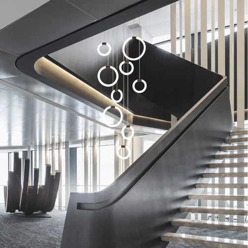 lustre à led moderne en acrylique pour décoration luxe