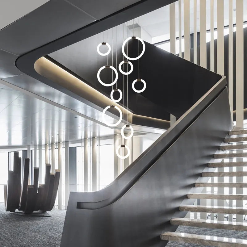 lustre à led moderne en acrylique pour décoration luxe - vue 4 sur 14