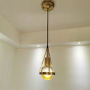 LED-Pendelleuchte Loft Kupfer Kristall Nordisch