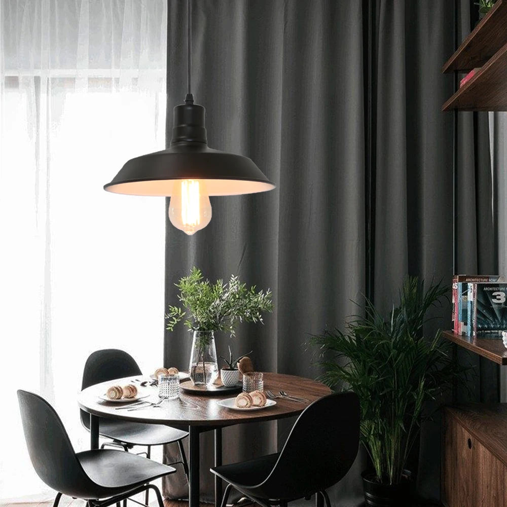 suspension vintage industrielle lustre loft rétro nordique - vue 3 sur 9