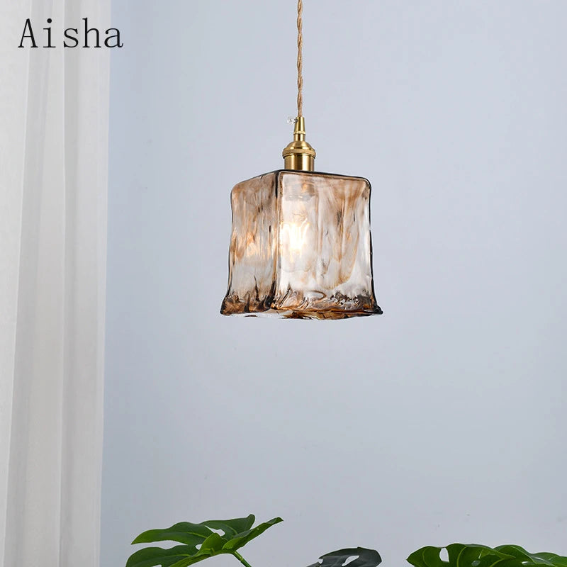 suspension en verre rétro style industriel pour intérieur décoratif - vue 4 sur 11