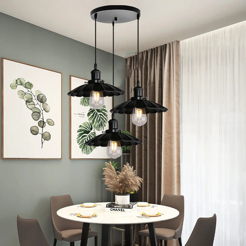 lustre vintage loft suspension lampe industrielle rétro salon
