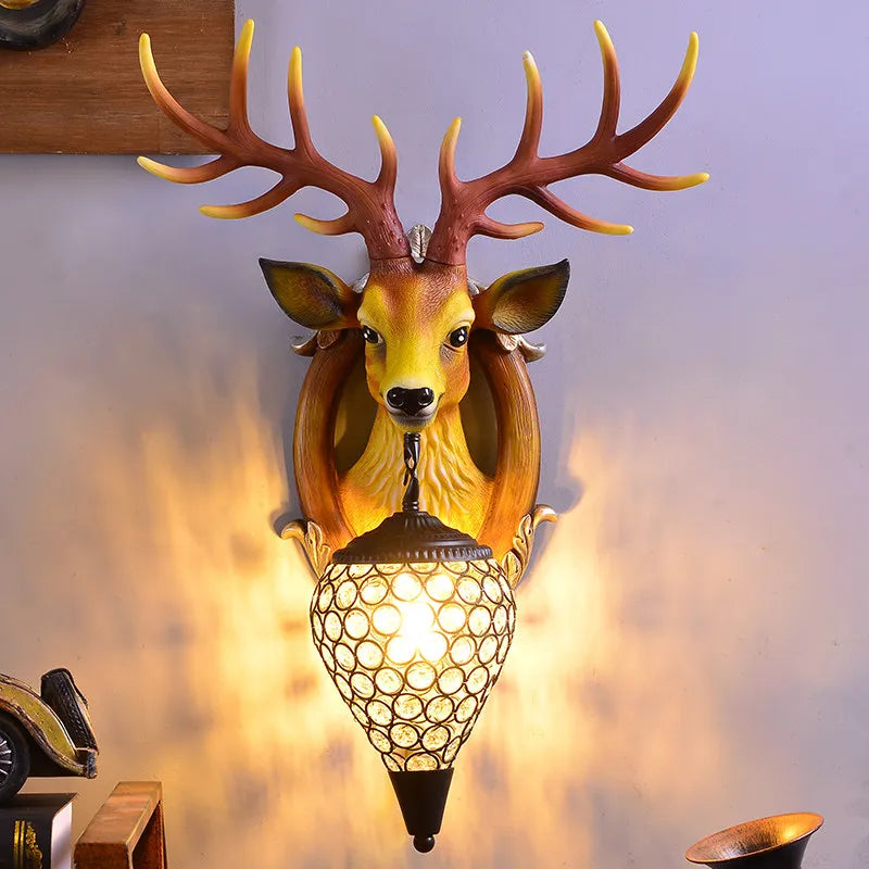 applique murale rétro européenne buckhorn foyer design nordique - vue 3 sur 8