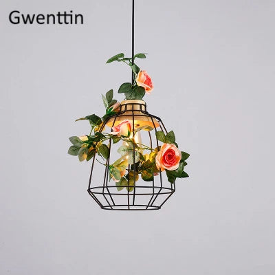 Moderne Pendelleuchte aus Holz mit LED-Beleuchtung für Pflanzen - vue 8 sur 12