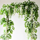 guirlande de glycine artificielle pour décoration florale et festive