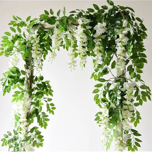 guirlande de glycine artificielle pour décoration florale et festive - vue 3 sur 32