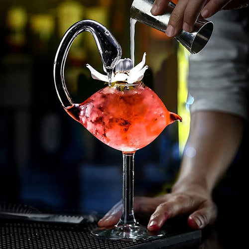 Verre cocktail original motifs animaux créatif soirée bar