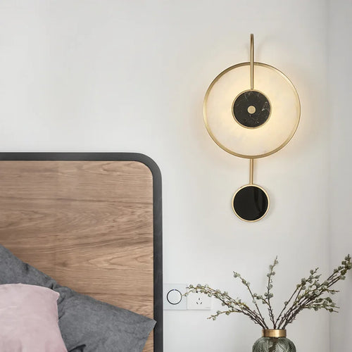 LED-Wandleuchte aus Marmor im minimalistischen Stil für die Innendekoration - vue 3 sur 7