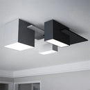 plafonnier nordique moderne simple boîte créative combinaison géométrique