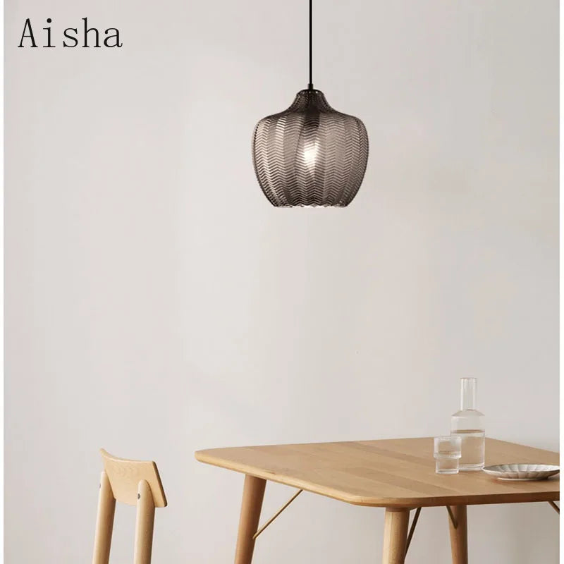 suspension en verre style nordique pour décoration intérieure - vue 5 sur 15