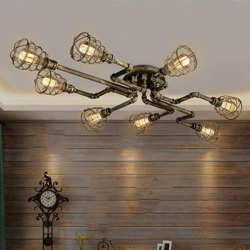 Lampe à conduite d'eau rétro américaine