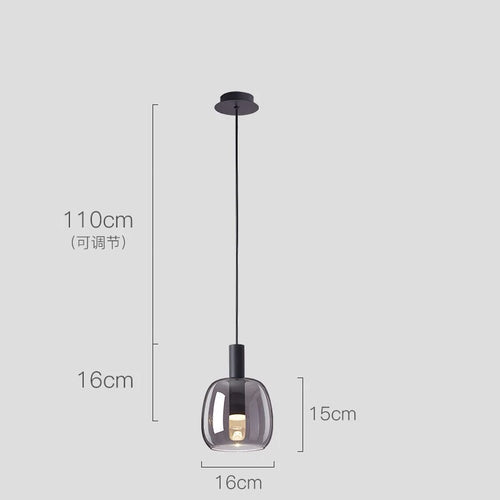 suspension en verre pour décoration d'intérieur moderne - vue 9 sur 12