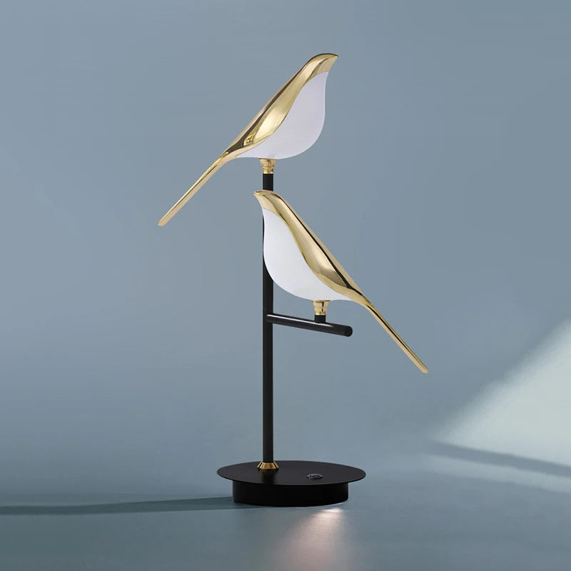 Nomi Lampadaire LED lampe oiseau postmoderne galvanoplastie doré jardin lecture chambre étude salon lampadaire de luxe - vue 4 sur 16