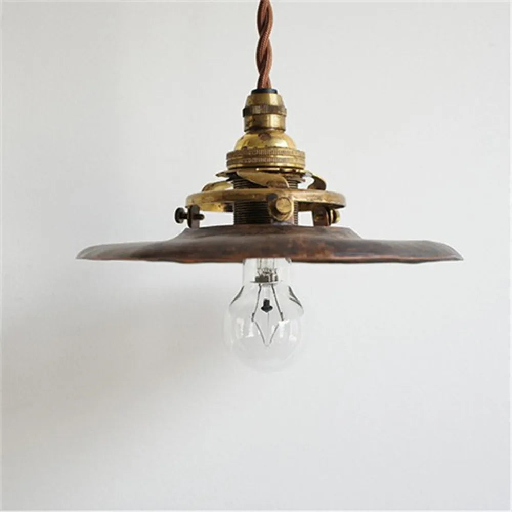 suspension vintage industrielle en laiton éclairage domestique décoratif