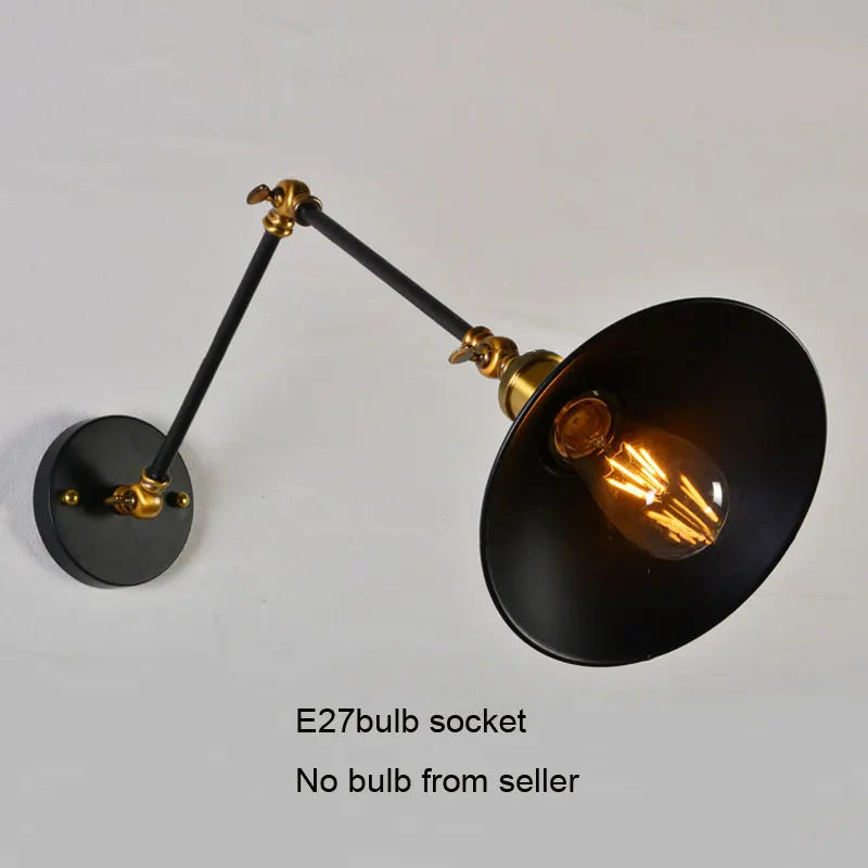 lampe de bureau pliante style industriel américain rétro - vue 8 sur 8