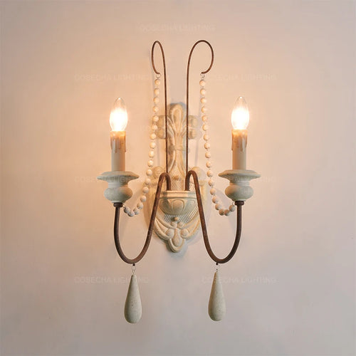 Lustre nordique en bois rétro blanc vintage gris suspendu pour cuisine/chambre à coucher salon 3/6/8/12 lumières salon