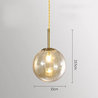 Moderne LED-Pendelleuchte aus Glas, schlichtes Design