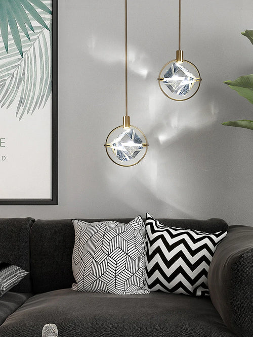 lustre led postmoderne créatif nordique luxe cristal bar