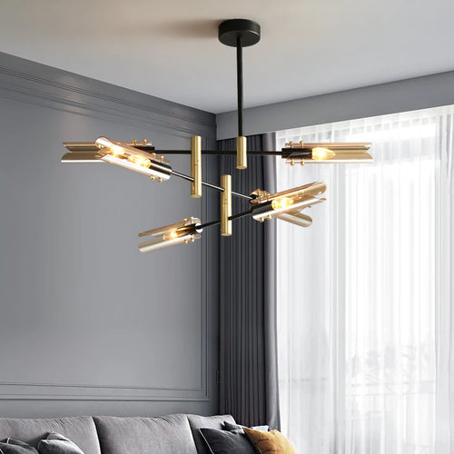 Kronleuchter aus Glas im nordischen und kreativen Design - vue 3 sur 12
