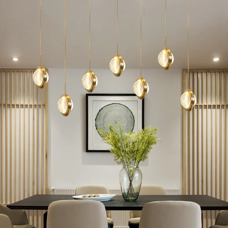 suspension moderne en cristal design luxe pour intérieur décoratif - vue 6 sur 12