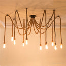 Vintage-Pendelleuchte aus Hanfseil im Retro-Industrie-Stil