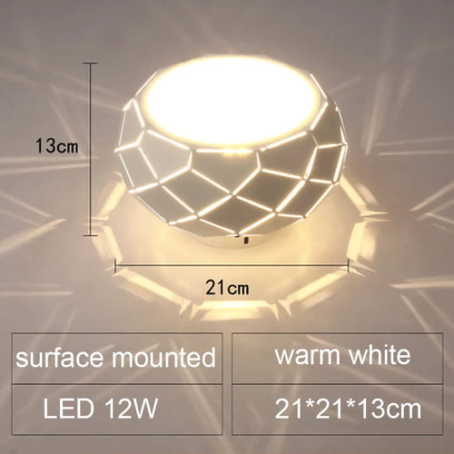 Moderne LED-Deckenleuchte Einfachheit 5 W 12 W - vue 12 sur 18