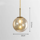 Moderne LED-Pendelleuchte aus Glas, schlichtes Design
