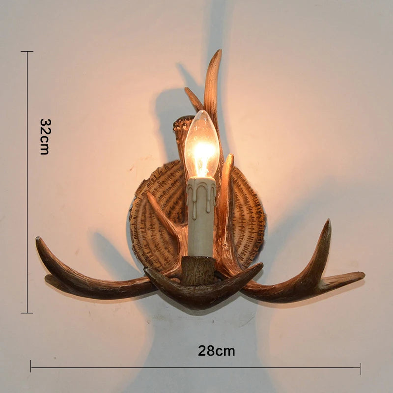 applique murale led en forme de bois de cerf en résine décorative - vue 5 sur 8