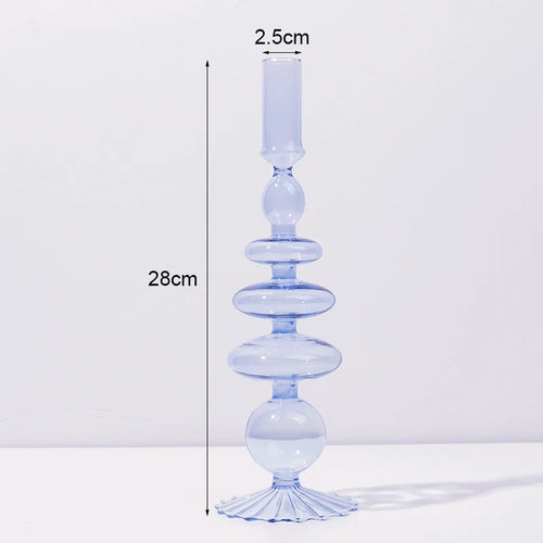 bougeoir en verre pour décoration romantique et festive