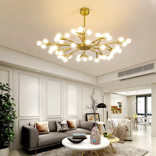 lustre moléculaire nordique design pour intérieur élégant - vue 4 sur 12