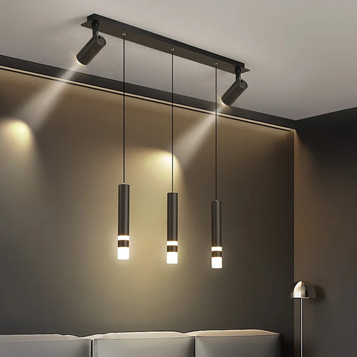 Moderner minimalistischer Kronleuchter mit drei LED für luxuriöse Esstische - vue 2 sur 12