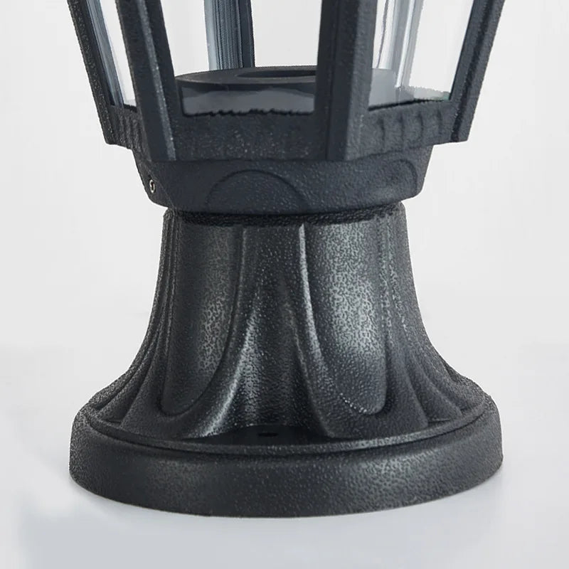 design italien colonne hexagonale lampe extérieure villa cour passerelle - vue 7 sur 7