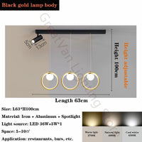 lustre led moderne nordique petit cercle avec spots