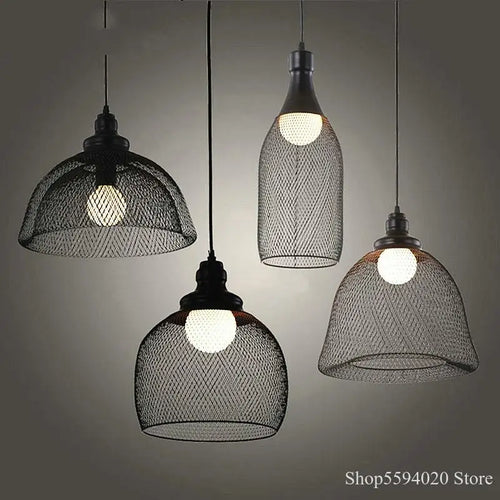 Kronleuchter Vogelkäfig Loftstil Retro Kreativ Minimalistisch Aus Eisen - vue 4 sur 18