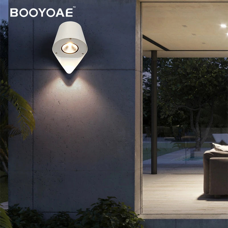 Applique moderne escalier extérieur IP54 entrée maison jardin terrasse avant induction porche aluminium étanche éclairage mural - vue 5 sur 8