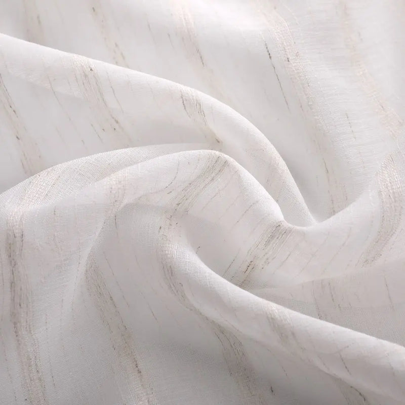 Voilage rayures verticales style europeen leger translucide