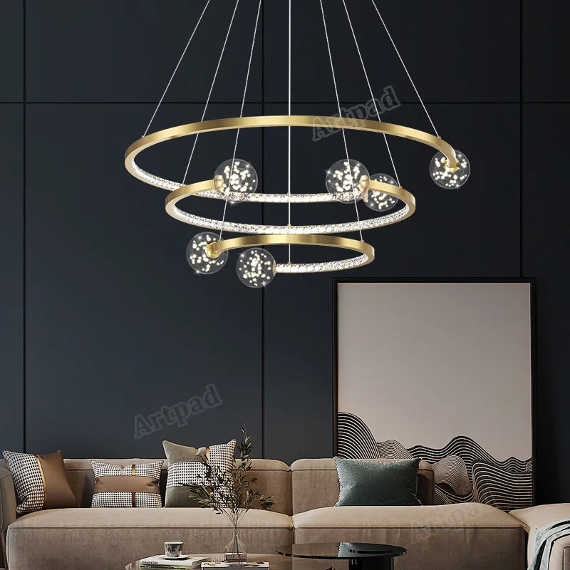 suspension en verre de luxe pour intérieur élégant - vue 3 sur 12