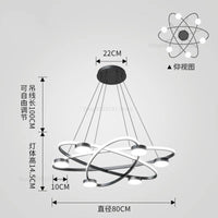 Postmoderne LED-Pendelleuchte aus Acryl im nordischen Design