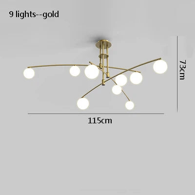 Moderne Pendelleuchte aus Metall und Glas für den Innenbereich - vue 10 sur 18