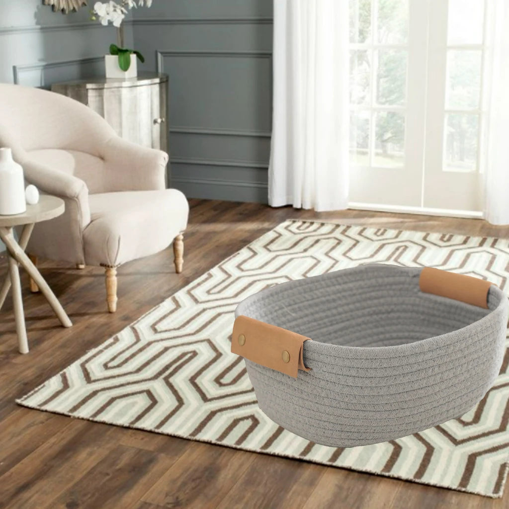panier de rangement en corde pour jouets et linge bébé - vue 4 sur 10