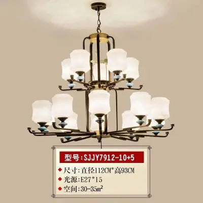 Moderner Retro-Kronleuchter mit eleganter LED-Beleuchtung