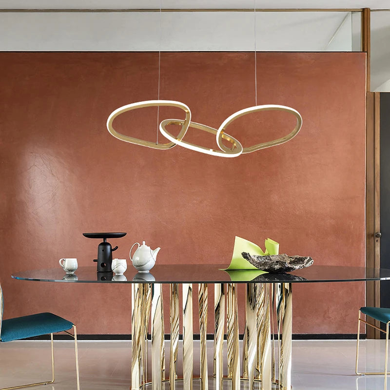 plafonnier led suspendu design moderne pour intérieur décoratif - vue 4 sur 9