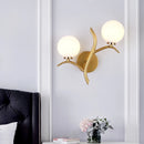Applique murale led en métal nordique boule de verre dorée postmoderne loft café