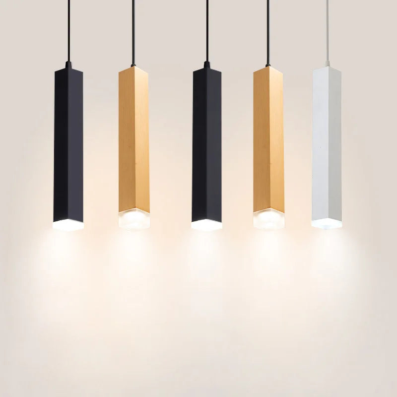 Luminaire suspension led tube tuyau carré