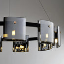 lustre led scandinave en cristal décoration d'intérieur luminaire