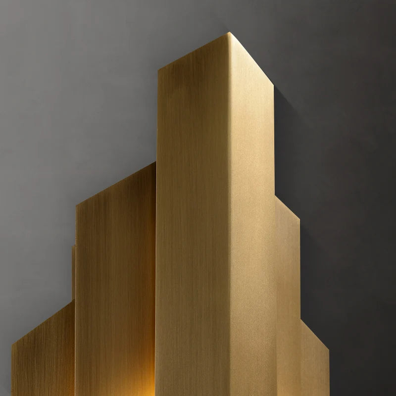 applique murale post-moderne irrégulière en cuivre de luxe - vue 7 sur 7